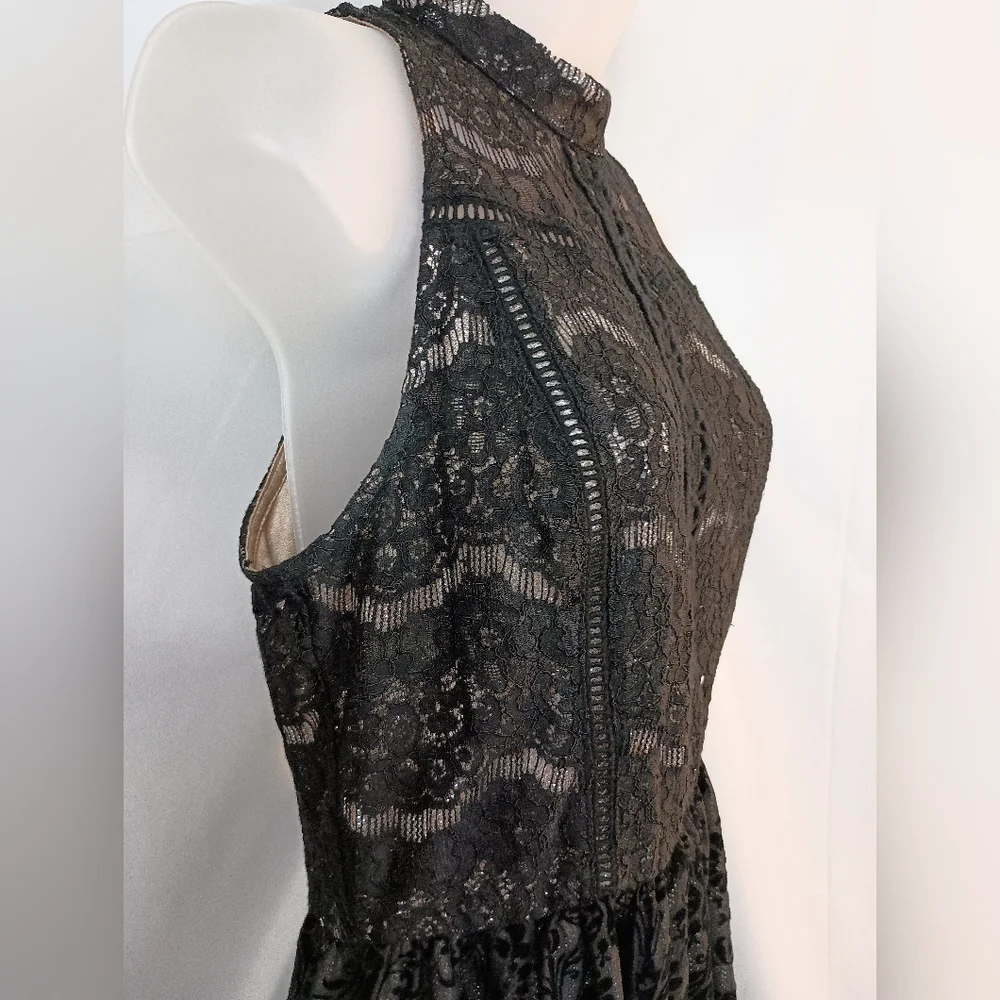 Xhilaration‎ Whimsigoth Fairy Grunge Black Lace Mini Dress Size Medium